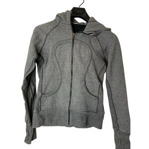 Lululemon Scuba hoodie sweatshirt full zip gray women's size 6